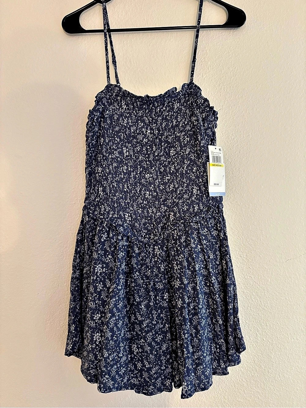 Wallflower The Lily Floral Mini Dress in Blue & White Size Medium NWT